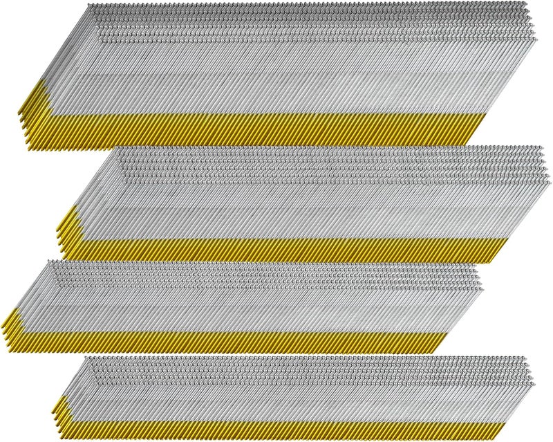 SITLDY 15 Gauge 304 Stainless Steel DA Angled Finish Nails, 34-Degree, 1200-Pack (2-1/2", 2", 1-1/2“, 1-1/4" 300 Per Sizes) Assorted Size Project Pack, for Pneumatic, Electric Angled Finish Nailer - Image 1